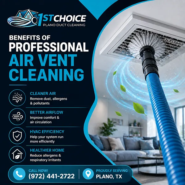 benefits of air vent cleaning in plano tx